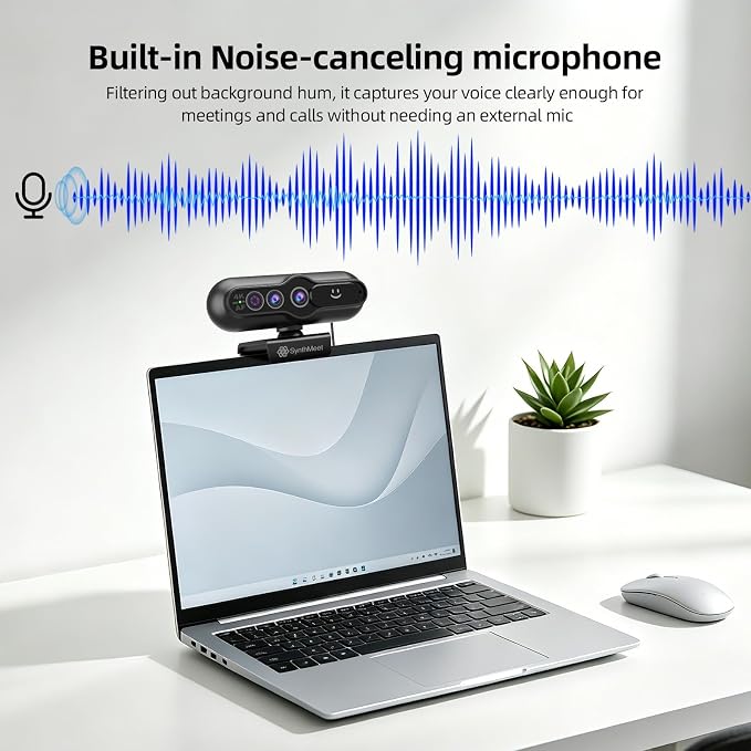 4K Webcam with Windows Hello, Sliding Privacy Cover, Facial Recognition, Log-on with Windows Hello, Built-in Microphone, USB Webcam, Works with Microsoft Teams, Zoom, Google Meet - Image 4