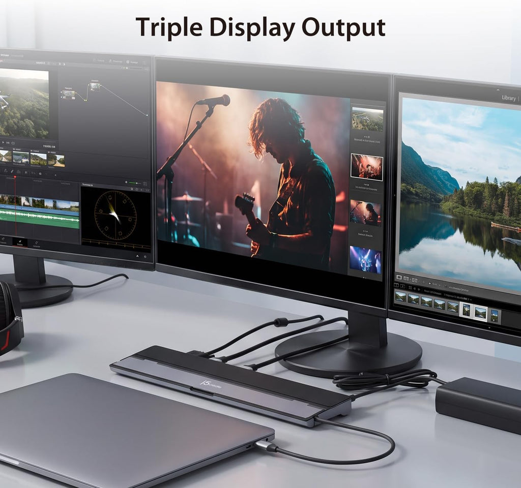 j5create USB C Docking Station- Supports up to 3 Display Simultaneously - Image 3