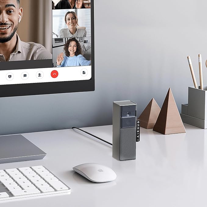 AIRHUG 3 in 1 1080P Webcam with Microphone & Speaker | Built-in Privacy Cover, USB Camera, Video Conferencing/Online Class/Gaming Live - Image 9