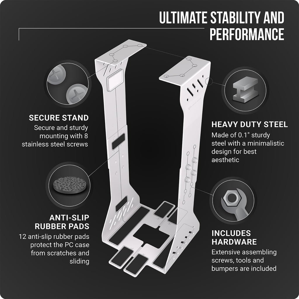 Heavy Duty under desk PC holder – Adjustable and up to 77 lbs load capacity - Image 5