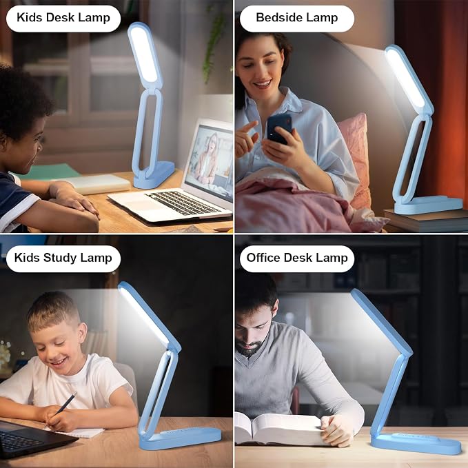 Giryuhd LED Desk Lamp for Office Home & Battery Operated Lamp Rechargeable Lamp Foldable & Portable Light, LED Desk Light Strip, 3 Brightness Dimmable Small Desk Lamp Wireless Reading Lamp - Image 7