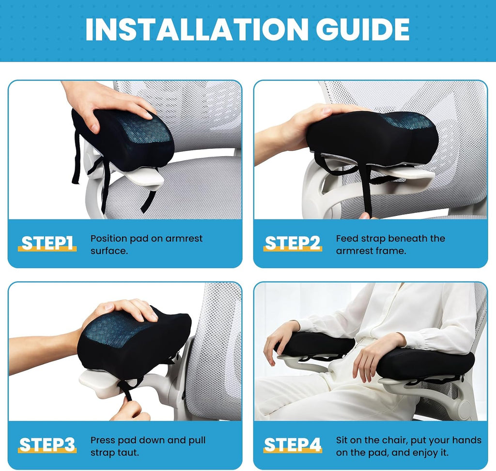 Gel Memory Foam Armrest Pads, 2 Pack - Image 4
