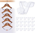 HOUSE DAY Closet Organizers and Storage, Dorm Room Essentials 60 Pack | Clear Clothes Hanger Connector Hooks, Heavy Duty Hangers Organization, Premium Space Saving Hangers for College by HOUSEDAY