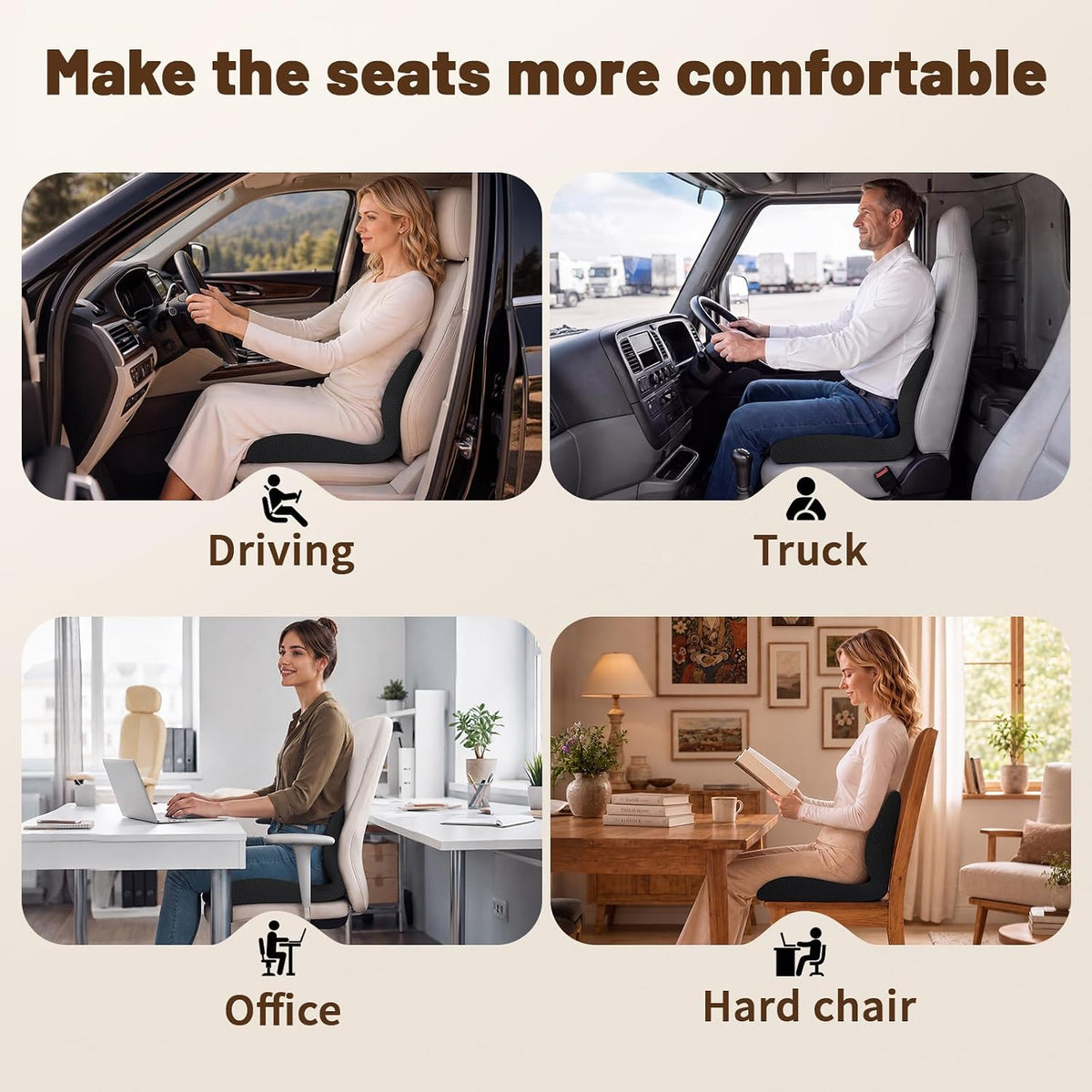 Ergonomic Seat Cushion & Lumbar Support Pillow for Office - Image 8