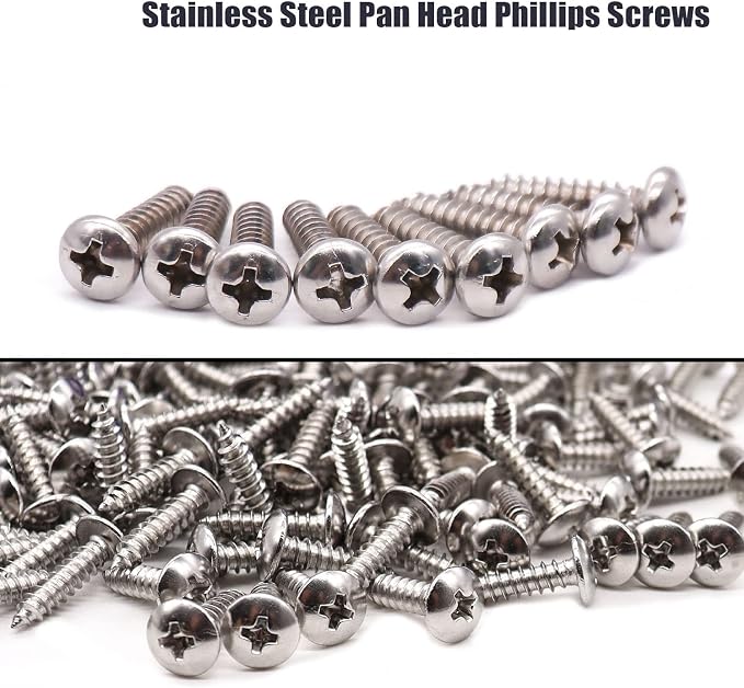 mankk 100PCS 1/4 Inch Rope Light Clips P-Style Mounting Clips Plastic Cable Clamps with Compatible Stainless Steel Pan Head Phillips Screws for Wire Management M-034-W-LS - Image 3