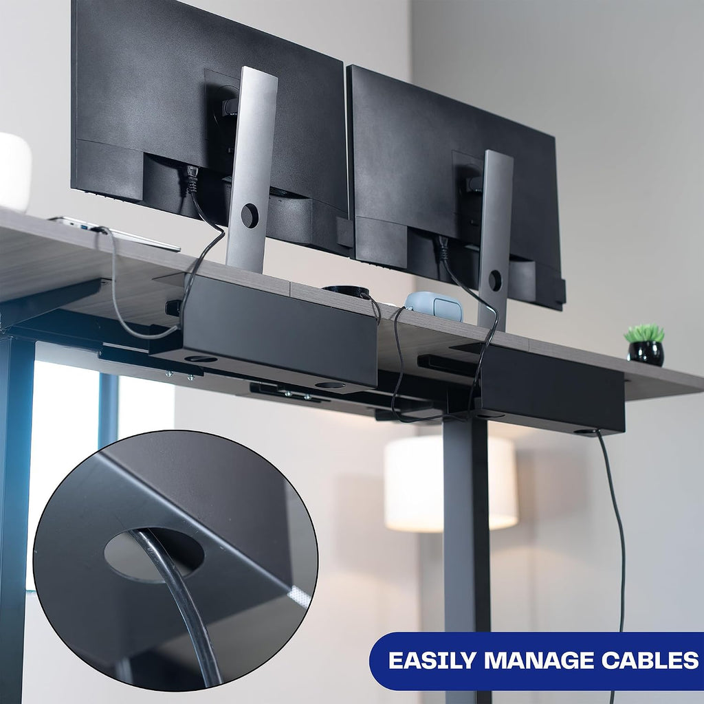 VIVO Extra Deep Under Desk Cable Management Tray, 16.5", 2 Pack - Image 5