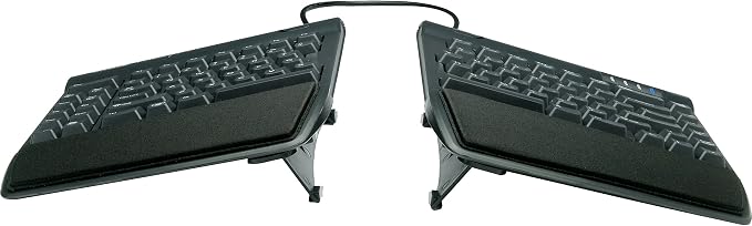 KINESIS Freestyle2 USB-A Ergonomic Keyboard w/ VIP3 Lifters for PC (9" Separation) (KB820PB-US) by Kinesis