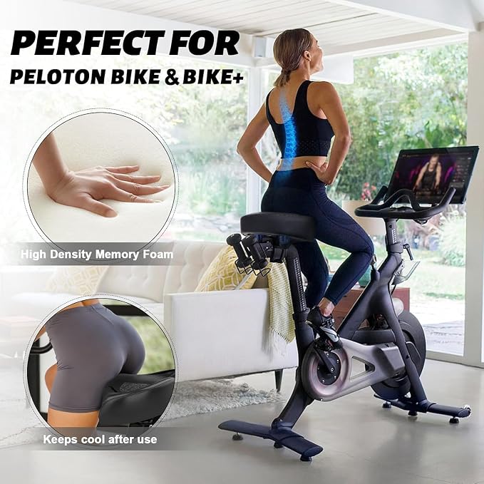 Noseless Bike Seat Cushion for Men & Women - Extra Padding & Comfort Wide Bicycle Seat, Oversized Comfortable Saddle for Peloton Bikes, Exercise Bikes, Electric Bikes, Cruiser Bikes - Image 3