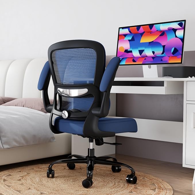 TRALT Office Chair - Ergonomic Desk Chair with Adjustable Lumbar Support, Mesh Computer Chair, Executive Chair for Home Office Comfortable Lumbar Support (1, Deep Blue) - Image 9