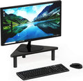 Furinno Turn-N-Tube Monitor Stand Riser, 19.6" Wide Triangle Corner Monitor Riser, Laptop Stand for Desk, Office Desk Accessories, Desktop Organizers and Accessories, Toolless Assembly, Espresso by Furinno-FitsYourSpaceFitsYourBudget