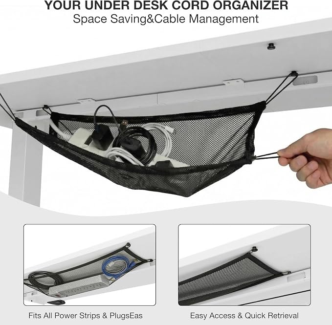 Electric Standing Desk with Cable Management,White Height Adjustable Desk with Memory Presets, Sit Stand Table for Work from Home, Ergonomic Computer Desk,40 x 24 inch - Image 5