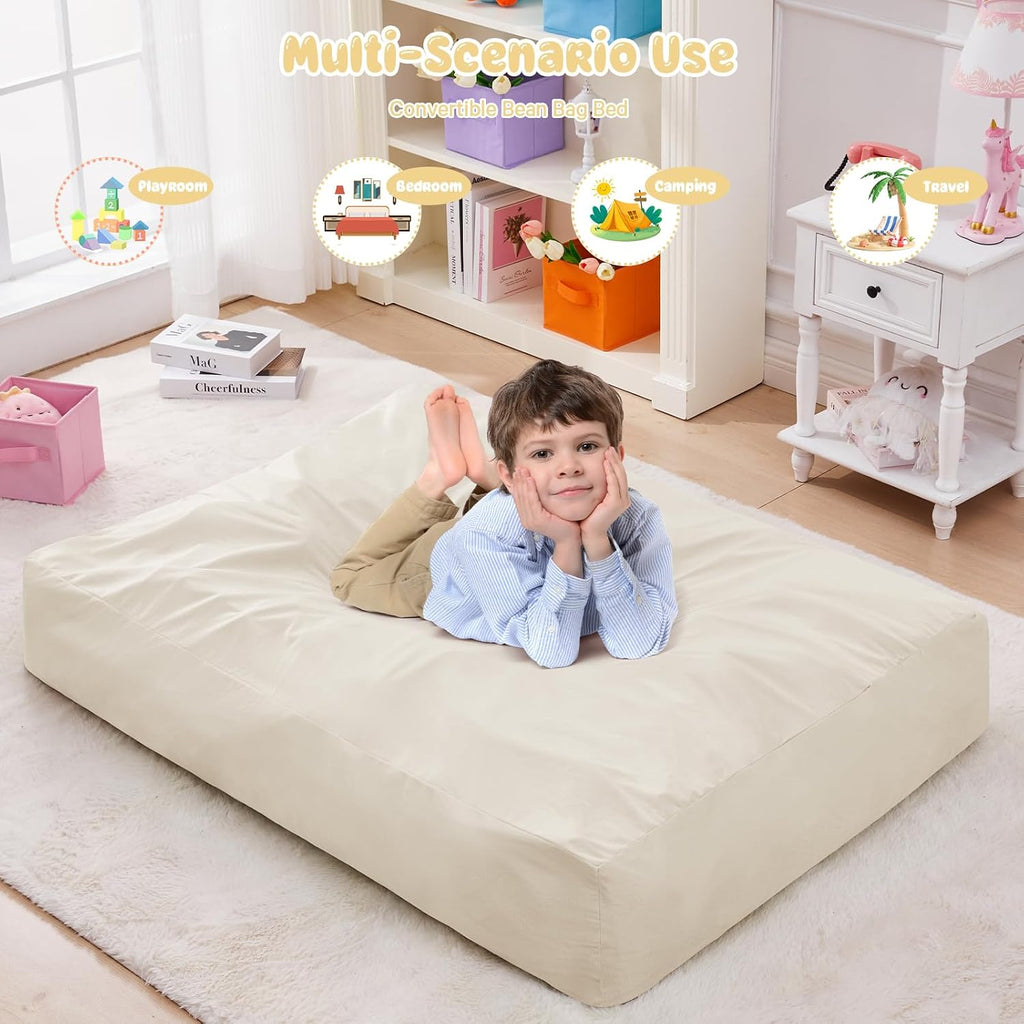 Bean Bag Chairs for Kids- Small Bean Bag Convertible Floor Sofa - Image 5