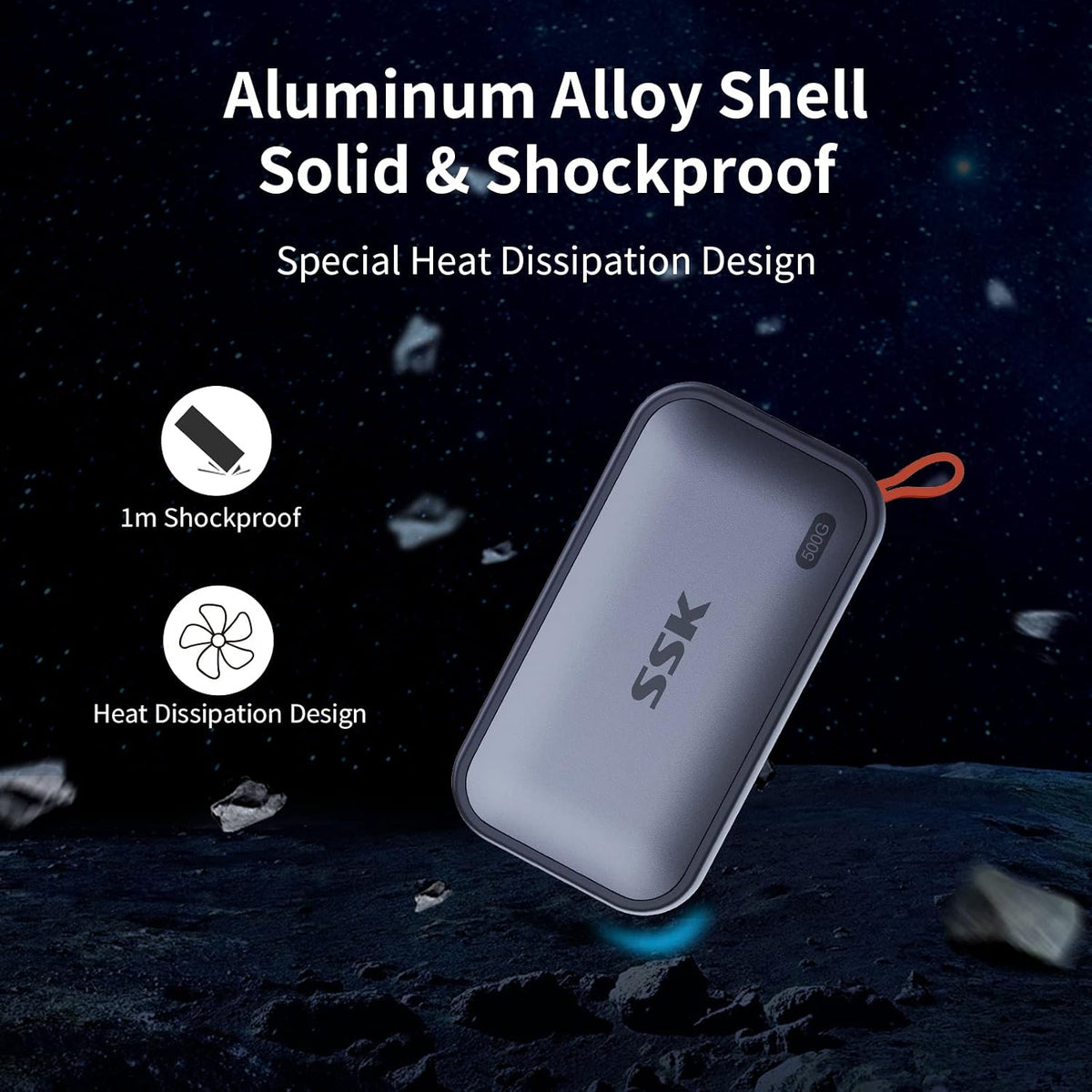 SSK Portable SSD 500GB External Solid State Hard Drive USB C Up to 1050MB/s - Image 6