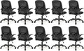 10-Pack Office Chair Ergonomic Desk Chair with Flip up Armrests Swivel Breathable Desk Mesh Computer Chair with Adjustable Lumbar Support and Height for Conference Room (Black) by Primy