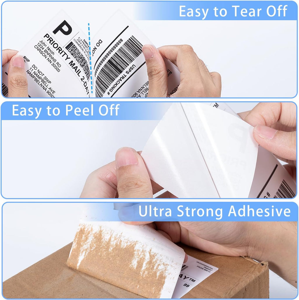 Phomemo Genuine 4X6 FanFold Thermal Shipping Label 500 Labels per Stack - Image 4