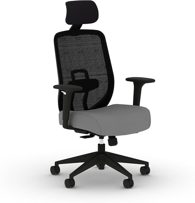 HON Altern Ergonomic Office Chair, Office Desk Computer Chair, Frost | Mesh desk chair with lumbar support, headrest, seat slide, adjustable arms, computer chair for home office productivity by HON