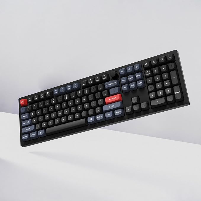 Keychron V6 Wired Custom Mechanical Keyboard Knob Version, Full-size QMK/VIA Programmable Macro with Hot-swappable Keychron K Pro Brown Switch Compatible with Mac Windows Linux Black (Non-Transparent) | QMK/VIA Programmable with Hot-swappable Keychron ... - Image 8