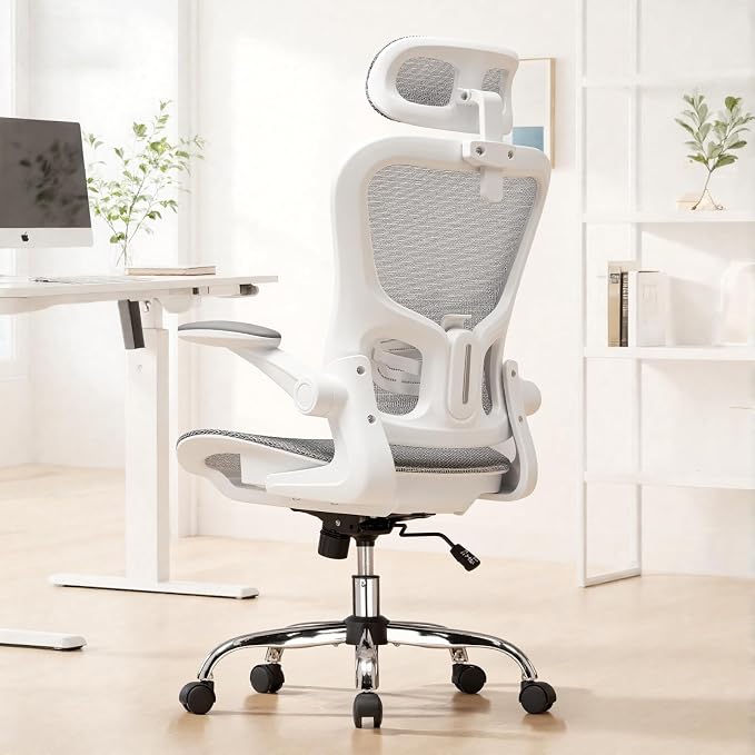 GTPLAYER Office Chair, Home Ergonomic Desk Chair with High Back Mesh, Mesh Office Computer Desk Chairs with Adjustable Lumbar Support, Rolling Work Swivel Task Chairs with 3D Armrests and Headrest - Image 2