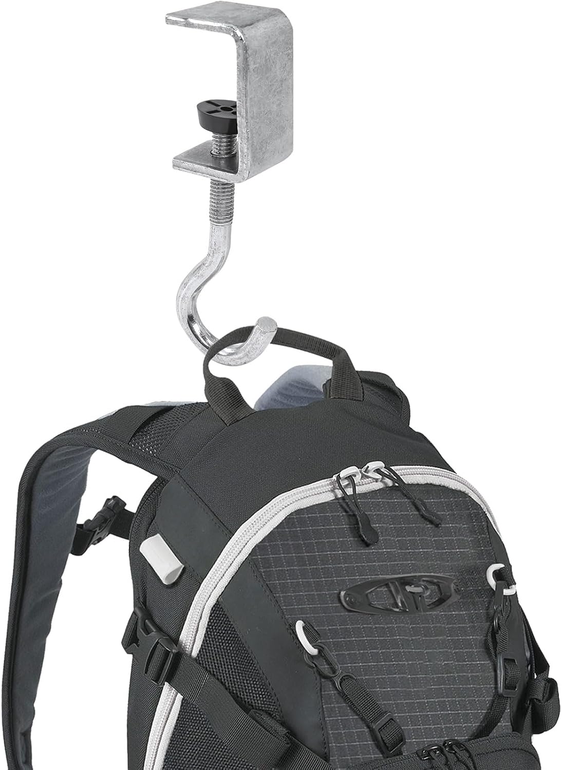 2 Pcs Desk Mount Bag Holder Hook Clamp-On Backpack Hanger Portable Desk Mount Headphones Holder Reduce Desk Clutter for Table Desk, Under Counter - Image 2
