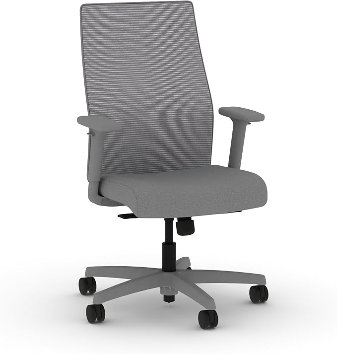 HON Ignition 2.0 Ergonomic Office Chair, Lumbar Support, Frost | Ergonomic office desk chair with lumbar support, adjustable arms, office decor, workstation comfort for focused productivity by HON