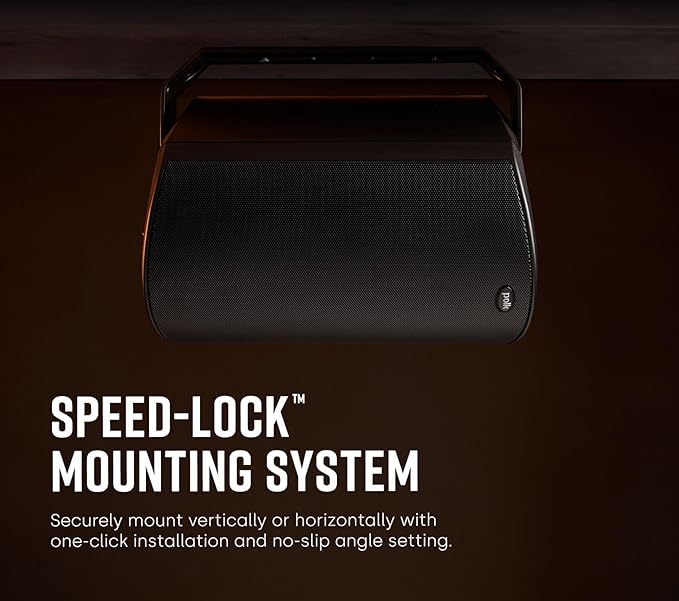 Polk Audio Atrium 6 All-Weather Outdoor Speakers with Bass Reflex Enclosure (Pair, Black), Broad Sound Coverage, Speed-Lock Mounting System (Pack of 4) - Image 3