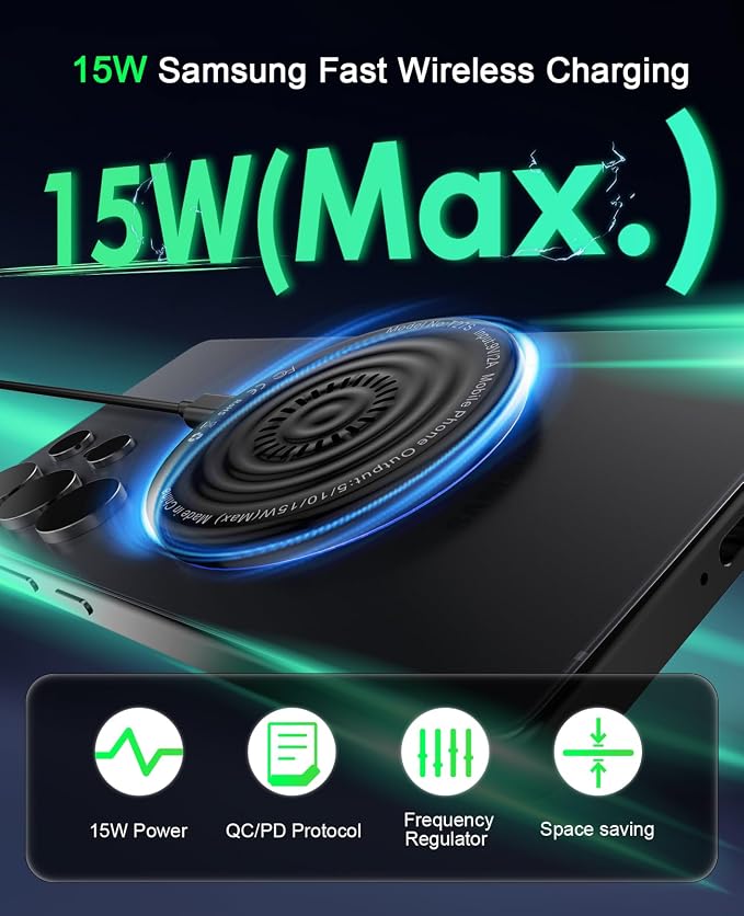 Wireless Charger 2Pack 6FT 15W Samsung Magnetic MagSafe Charger | Wireless Fast Charging Pad for Galaxy S26 S25 Ultra/S24 FE/S23 Ultra/S22/S21/Z Google Pixel 9 8a 7a 8 7 Pro | Strong Magnet - Image 3