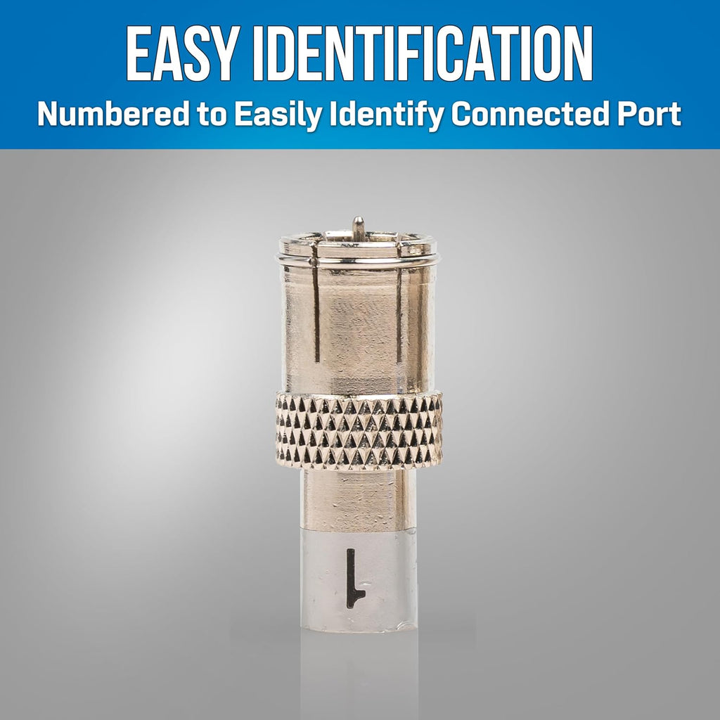 Jonard Tools CM-FC/8 F Connector Coax Cable Identifiers for CM-100, Pack of 8 - Numbered Port Mapping Kit for Coax Cables, Network & Telecom Use - Image 4