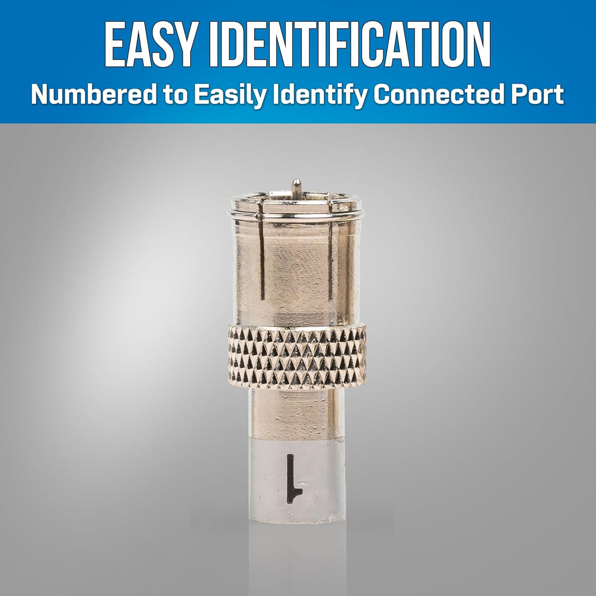 Jonard Tools CM-FC/8 F Connector Coax Cable Identifiers for CM-100, Pack of 8 - Numbered Port Mapping Kit for Coax Cables, Network & Telecom Use - Image 4