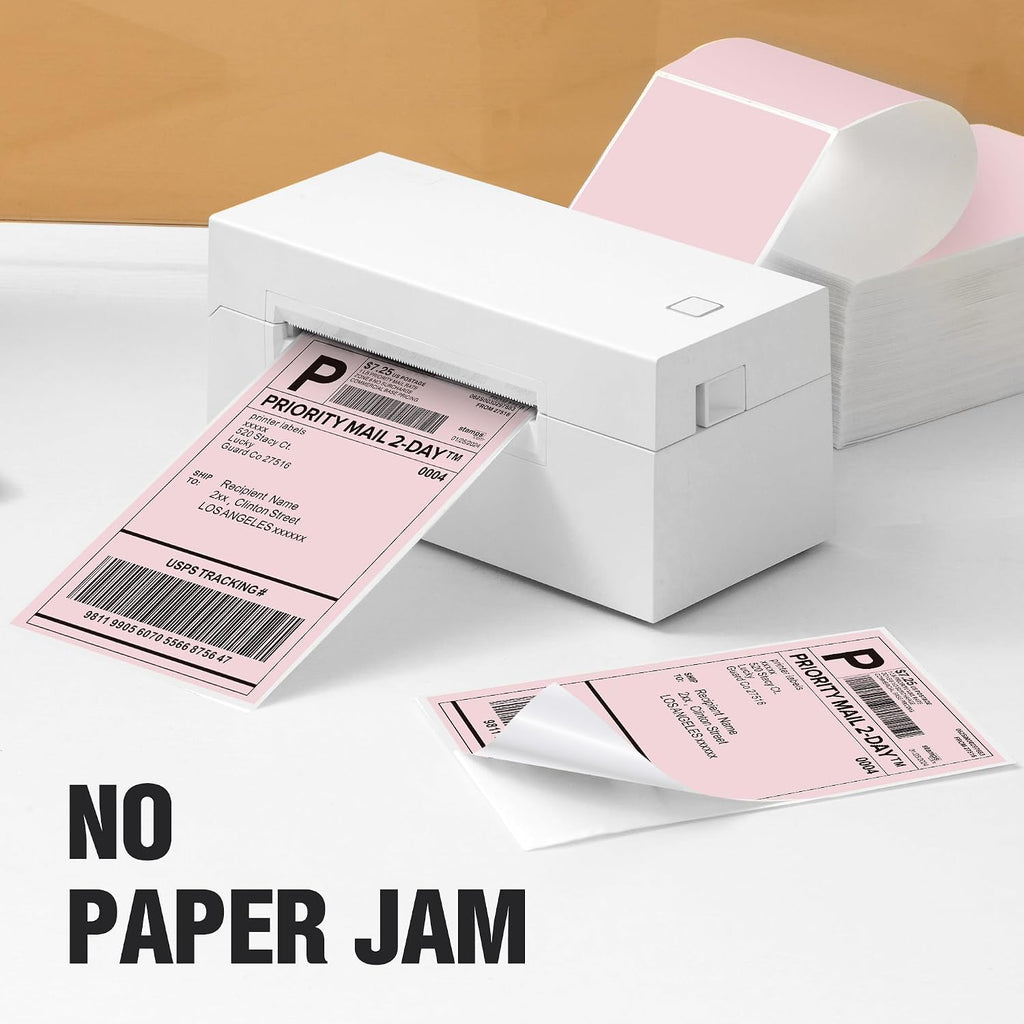4"x6" Pink Direct Thermal Labels, 500 Fanfold Shipping & Address Label Paper, Self-Adhesive Stickers for Thermal Printer, 1 Stack - Image 6