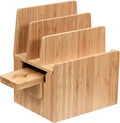 MobileVision Bamboo Charging Station & Compatible Apple Watch Adapter Combo Multi Device Organizer for Apple Watch, Smartphones, Tablets, Laptops, and More by MobileVision