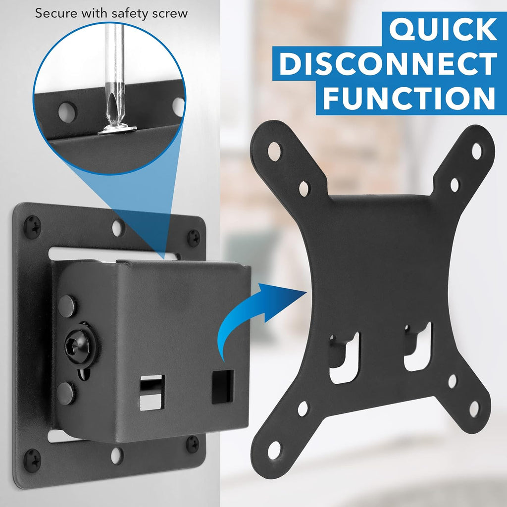 Mount-It! Tilting TV Wall Mount 24-32 in, 1.65 in Profile, Quick Release - Image 3