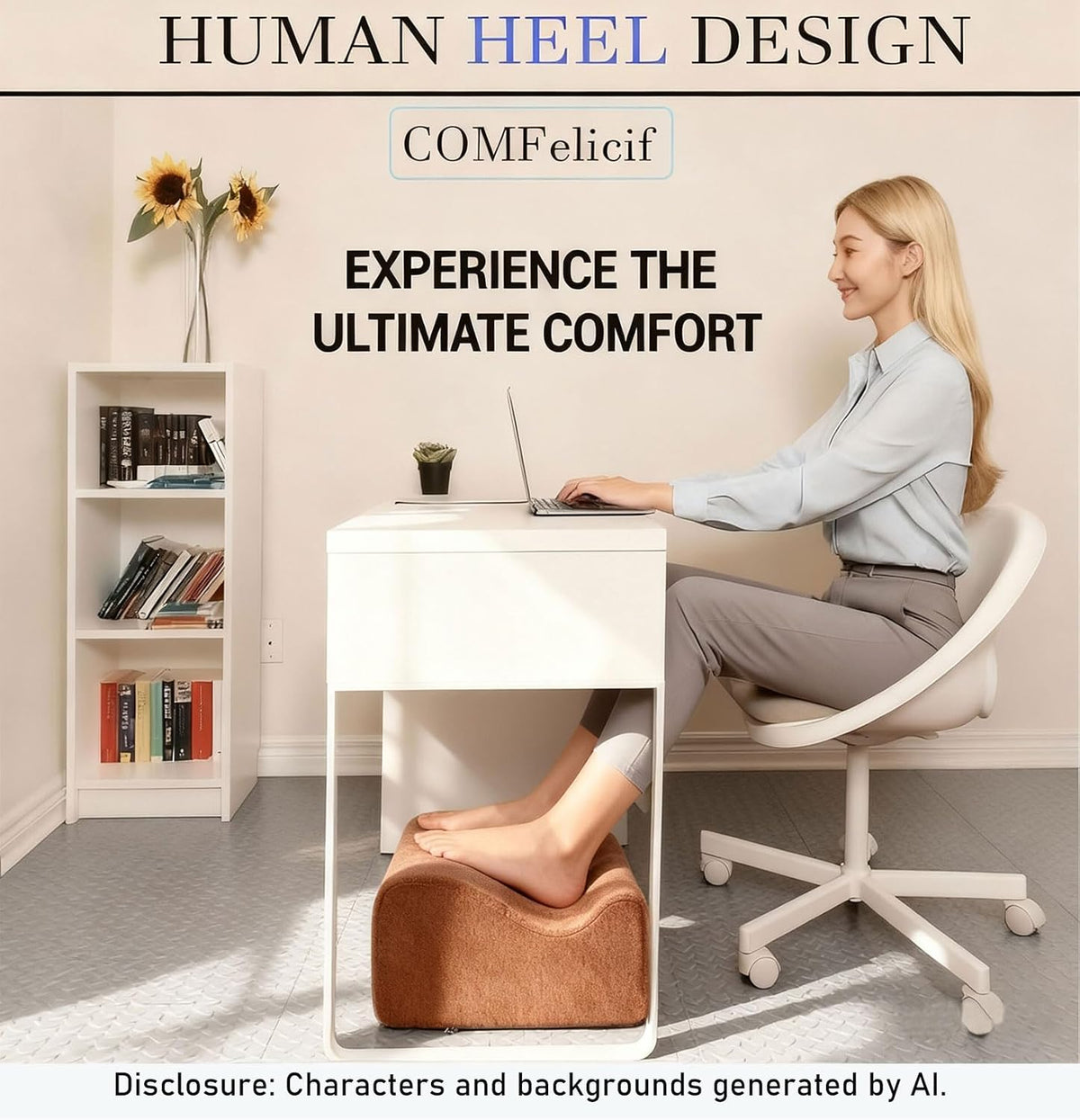 Work Foot Rest Under Desk,Comfort Foot Rest for Couch - Image 2
