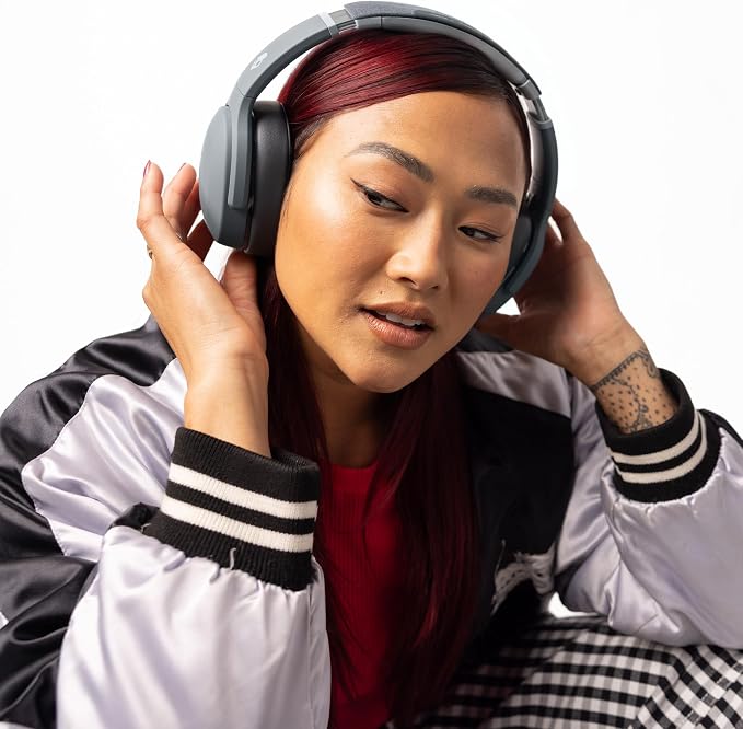 Skullcandy Crusher Evo Wireless Multi-Sensory Bass Headphones - Chill Grey | Bluetooth, Noise Isolating Over-Ear Fit, 40 Hours Battery, Microphone, Working Out, Gym, Travel, Studying, Music - Image 6