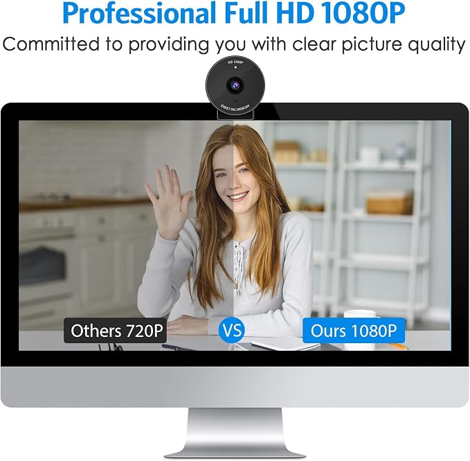 EMEET C950 1080P Webcam, USB Webcam with Microphone&Physical Privacy Cover | Auto Light Correction, Fixed Focus, USB Plug & Play, Ultra Web Cam w/ 70°View for Meeting/Online Classes/Zoom/YouTube - Image 3