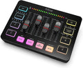 FIFINE Gaming Audio Mixer, Streaming RGB PC Mixer with XLR Microphone Interface, Individual Control, Volume Fader, Mute Button, 48V Phantom Power, for Podcast/Recording/Vocal/Game Voice-AmpliGame SC3 | USB PnP For PC,Mute Button,XLR Preamp,RGB,Voice ch... by FIFINE