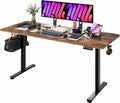 Monomi Large Electric Standing Desk 71“x31.5“ Height Adjustable,Brown | Sit Stand Up Desk for Home Office,Ergonomic Computer desk with Memory Preset and Anti-Collision,Headphone Hook by MONOMI