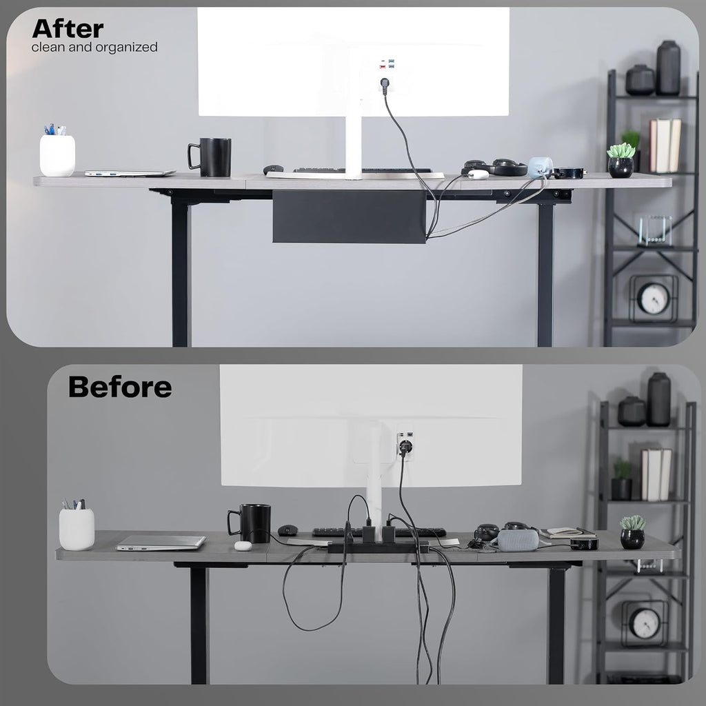 VIVO Extra Deep Under Desk Cable Management Tray, 16.5", Holds 11 lbs - Image 4
