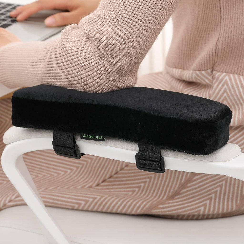 Chair with Memory Foam Armrest Pads 2-Piece by LargeLeaf