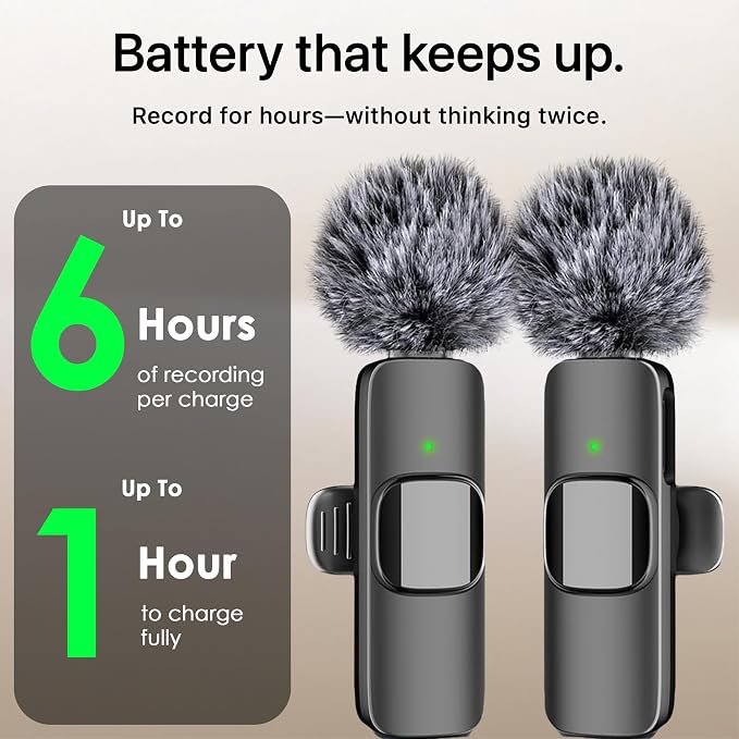 Mini Mic Pro (Latest Model – #1 Microphone for iPhone & Android, Wireless Mini Microphone, Clear Voice, Noise Cancelling, Lavalier Mic for TikTok, YouTube & Interviews (iPhone 15+) - Image 5