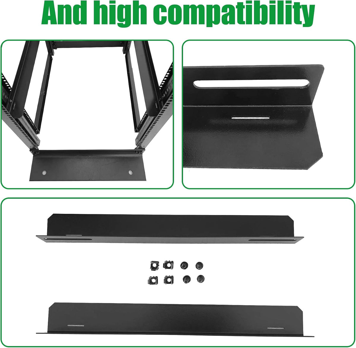 GlobalRack 28in Server Rack Rail Shelf Rail,L-Shape Pair, Heavy Steel - Image 5