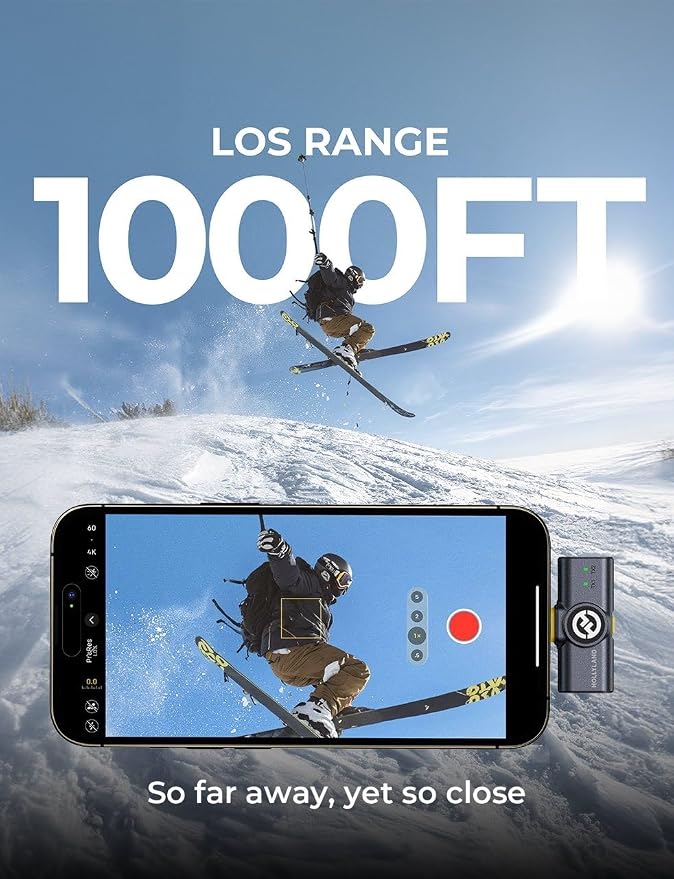 Hollyland Lark M2 Wireless Microphone for iPhone15/16 & Androids, Mini Microphone, 1000ft Range, Hi-Fi Audio, Noise Cancelling, 30h Use, Video Recording (2TX + USB-C RX + Charging Case) | Video Recording (2TX+USB-C RX+Charging Case), Hi-Fi Audio, 1000f... - Image 7