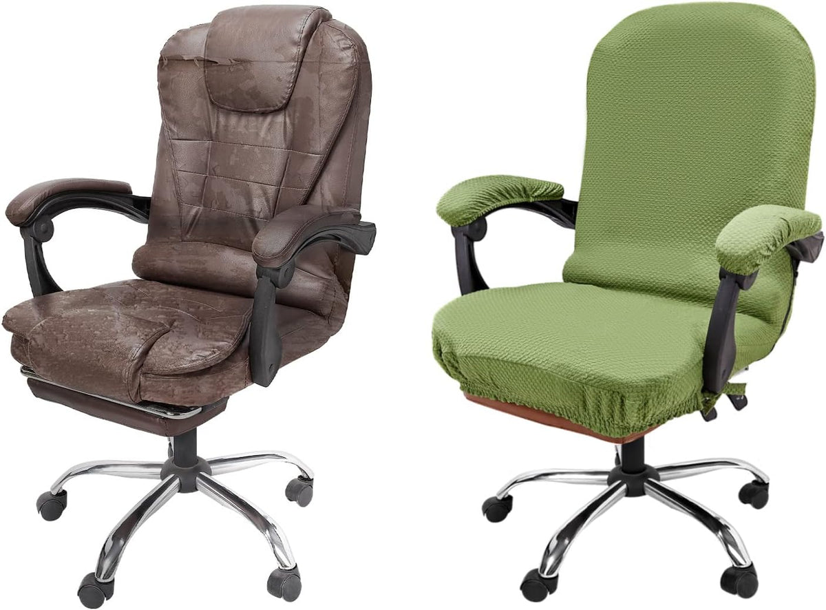 NeColorLife Office Chair Cover with Armrest Covers,Large,Green by NeColorLife
