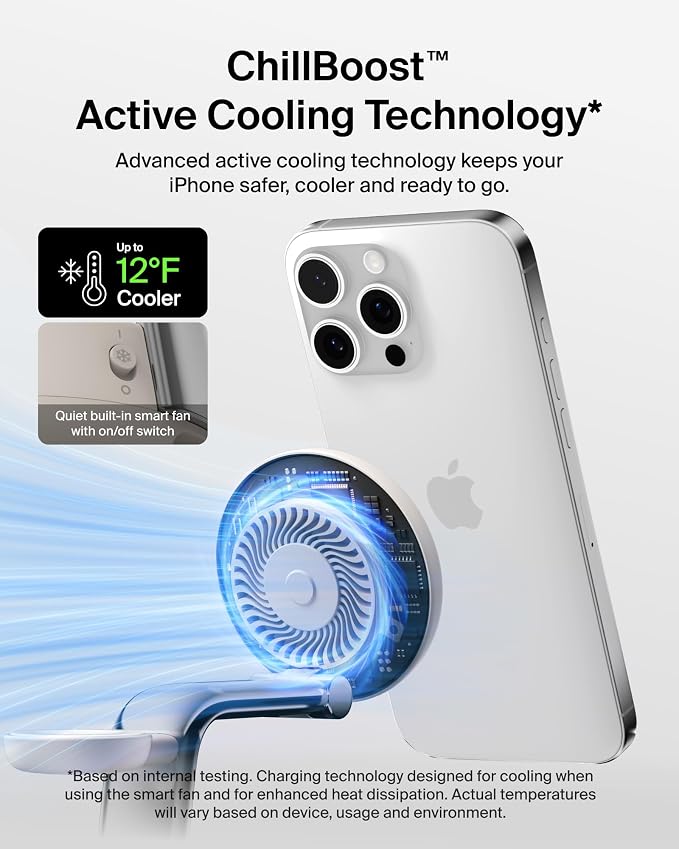 Belkin Qi2.2 25W Wireless Fast Charging Station, 3 in 1 iPhone Charger | Fast Charging, MagSafe Compatible, iPhone 17/16/15, Apple Watch, AirPods, Travel Charger, Magnetic - Image 3