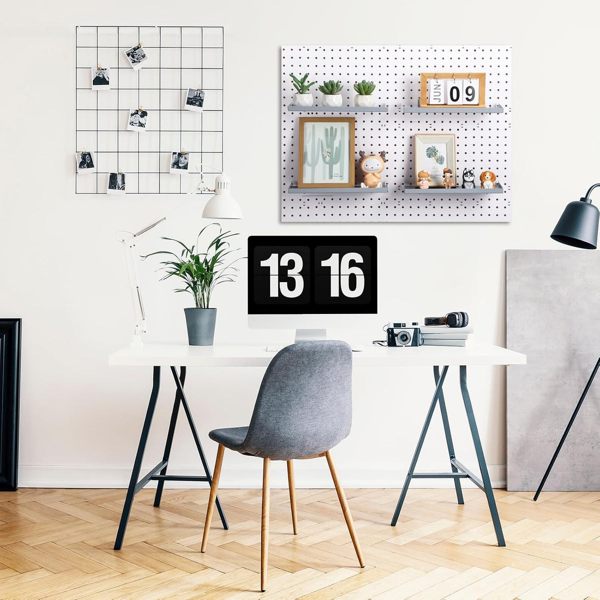 Lineshading 4 Pcs Pegboard Shelves, Gray, 12 x 5 Inch - Image 5