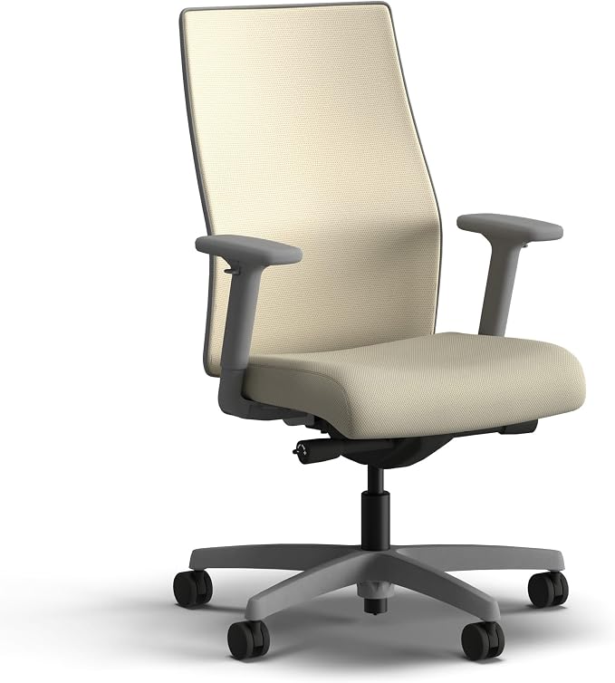 HON Ignition 2.0 Ergonomic Office Chair, Lumbar Support, Desk Chair, Linen | Ergonomic office desk chair with lumbar support, adjustable arms, office decor, workstation comfort for focused productivity by HON