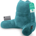 Sasttie Reading Pillow for Bed, Back Pillow for Sitting Up, Teal Blue | 23" Backrest Support Cushion for Couch, Sofa, and Floor, Dorm Essentials, OEKO-TEX, Adjustable Down Alternative Fill by SASTTIE