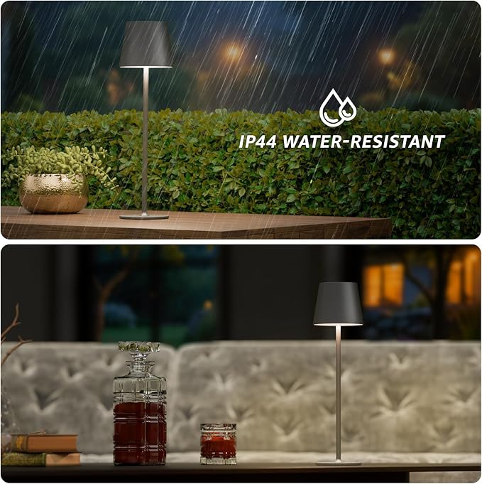 uuffoo 3 Pack Cordless Table Lamp Rechargeable 5000mAH Battery Operated Lights Touch Control LED Portable Desk Lamps 3 Color Dimming for Outdoor Coffee Bedroom Kitchen (Black) - Image 5