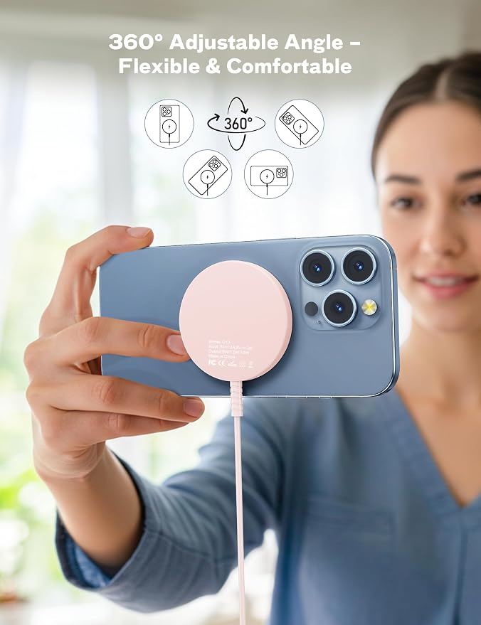 Bohuma Magnetic Wireless Charger: Mag-Safe Charging Pad Fast Charger Pad Dock for Home Office - Image 7