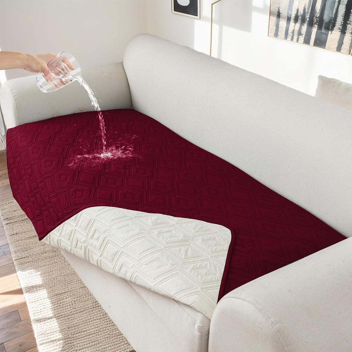 Waterproof Couch Cover for Dogs Non Slip Washable Sofa Protector by Genina