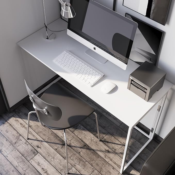 39.4" Folding Desk: No Assembly, Wood Top for Small Spaces | 39.4 in dual-monitor workspace, holds 150 lbs, folds flat to 2.3 in, splash-proof top, home office or gaming - Image 9